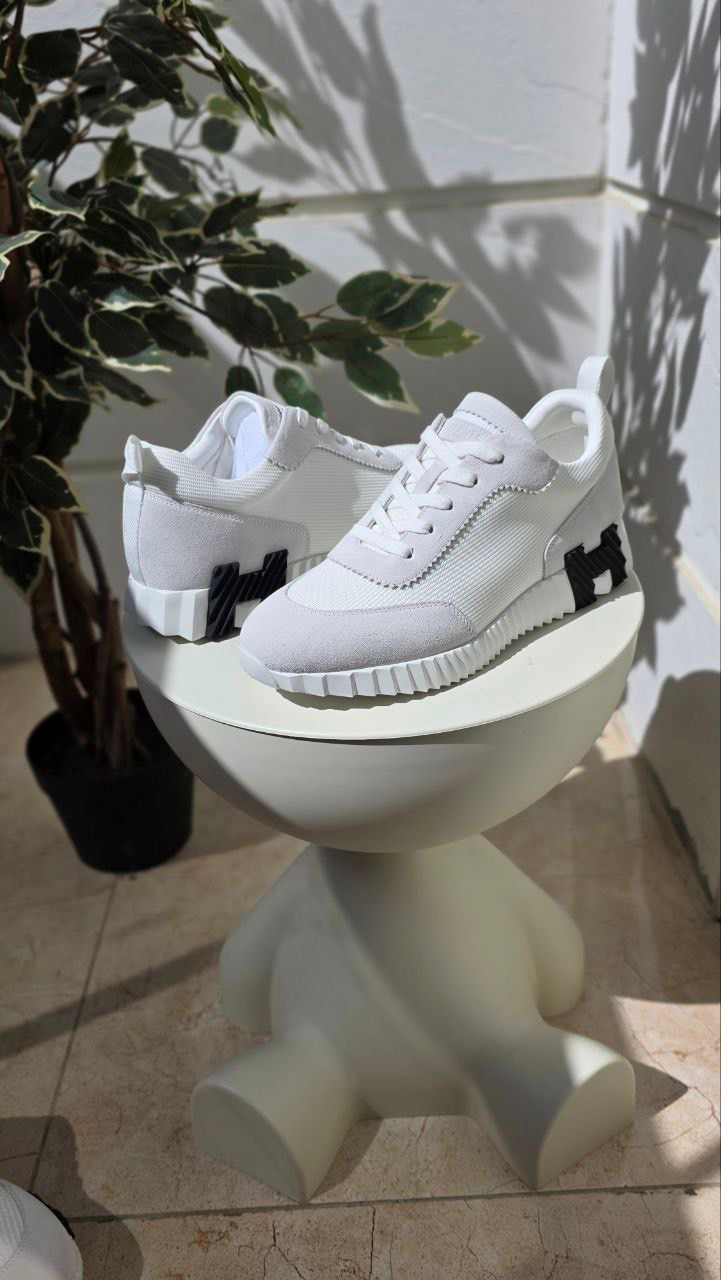 Hermes White Casual Sneakers