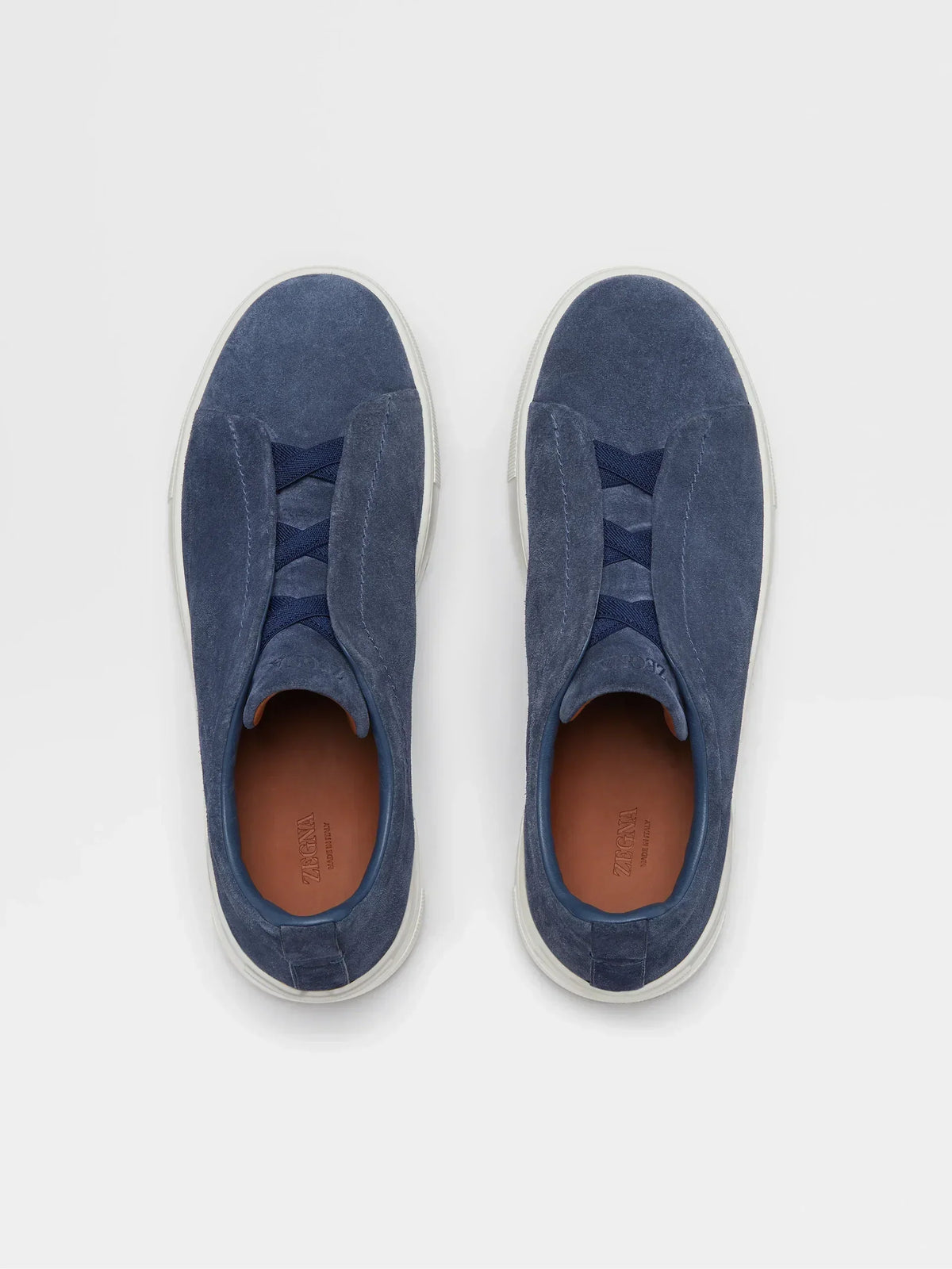 ZEGNA Utility Blue Suede Triple Stitch™ Sneakers