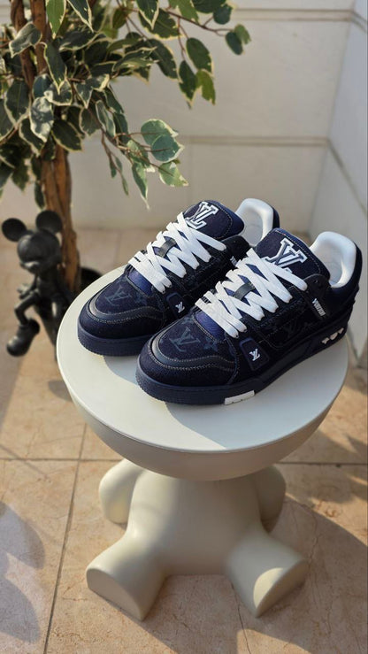 Louis Vuitton Navy Monogram Sneakers