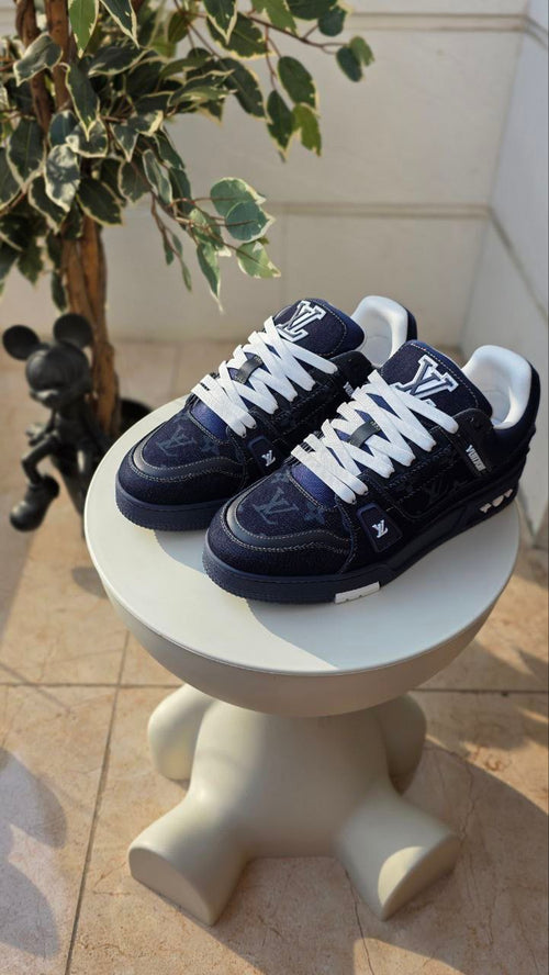 Louis Vuitton Navy Monogram Sneakers