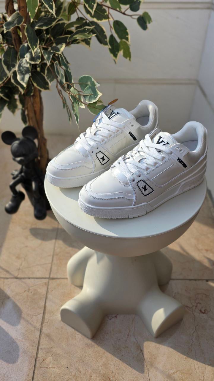 Louis Vuitton White Embellished Sneakers