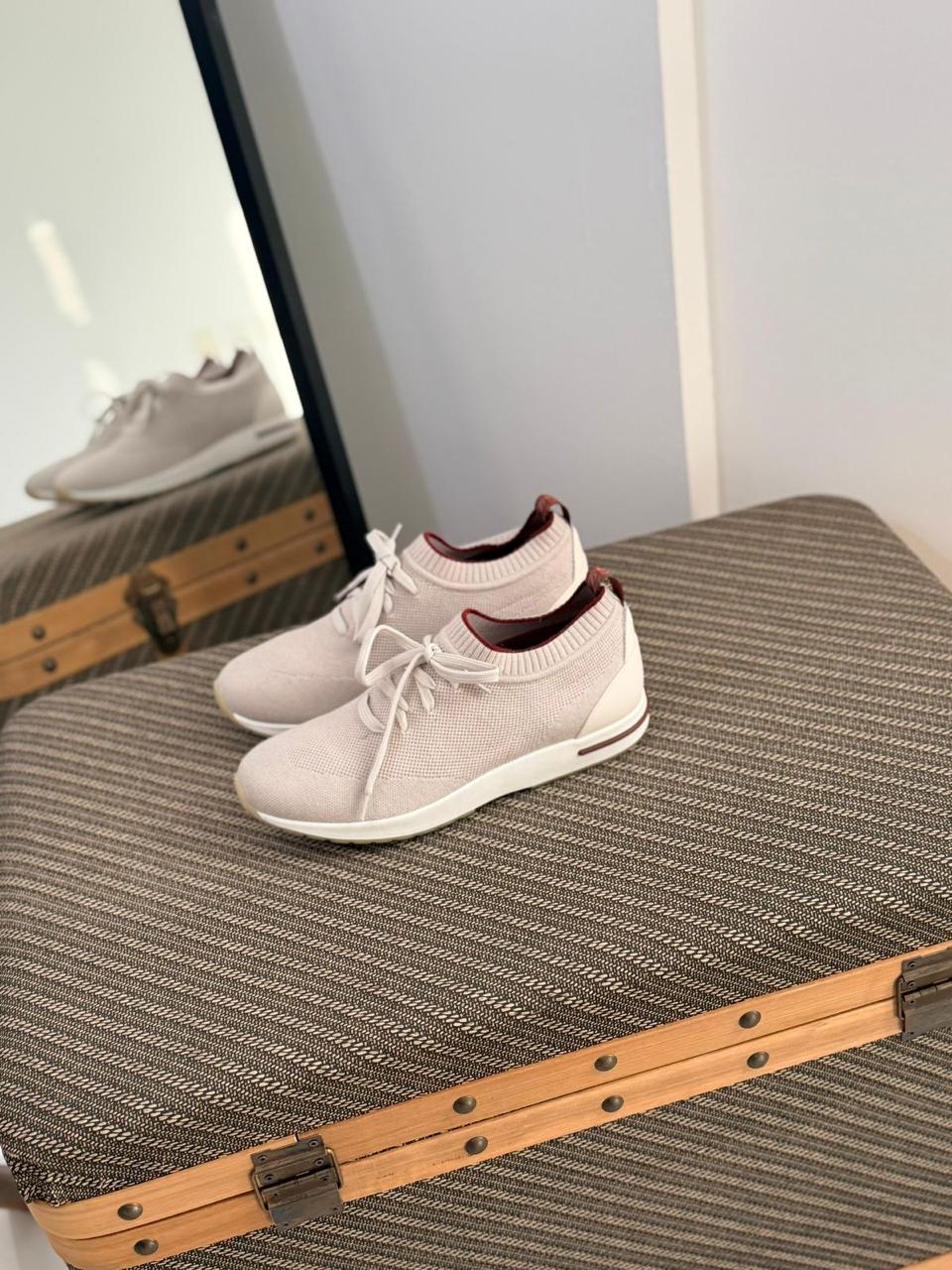 Loro piana Knit Lace-Up Sneakers