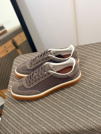 Loro piana Textured Mesh Suede Sneakers
