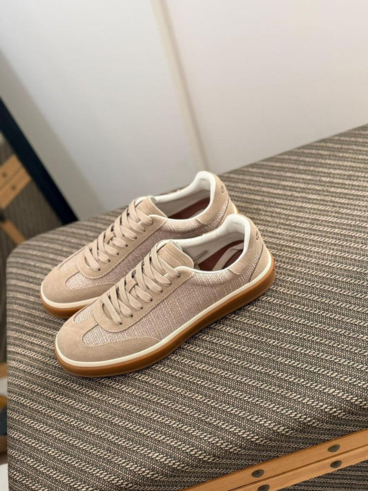 Loro piana Linen Blend Suede Sneakers