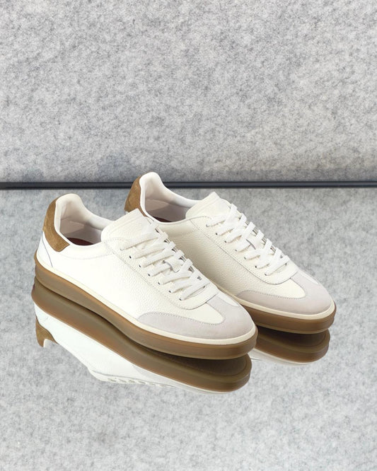 Loro piana Leather & Suede Court Sneakers