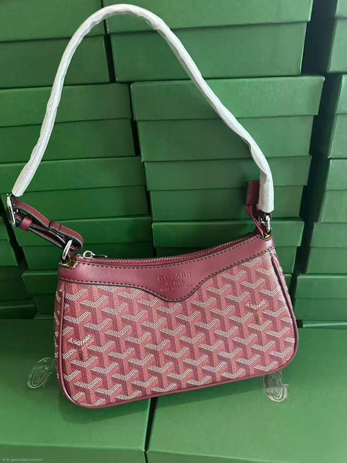 Goyard Baguette Bag (Burgundy)