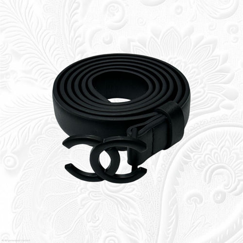 Chanel CC Minimalist Belt (Matte Black / So Black Hardware)