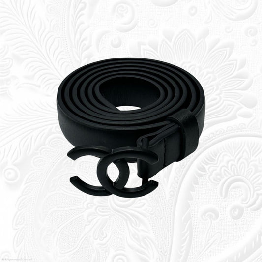 Chanel CC Minimalist Belt (Matte Black / So Black Hardware)