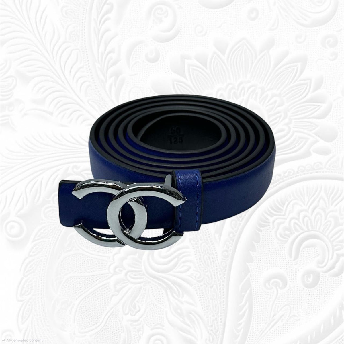 Chanel CC Classic Belt (Royal Blue / Silver Hardware)