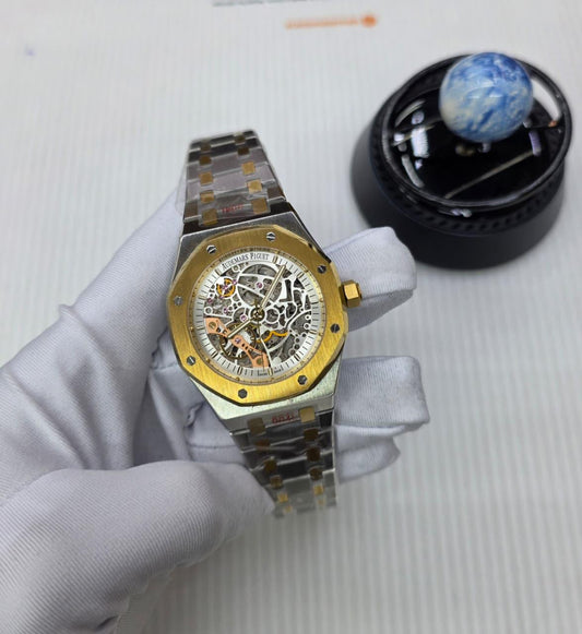 Audemars Piguet Royal Oak Double Balance Wheel Openworked (Two-Tone / Yellow Gold & White)