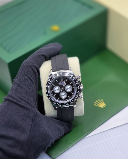 Rolex Cosmograph Daytona (White Gold / Black Dial / Oysterflex)