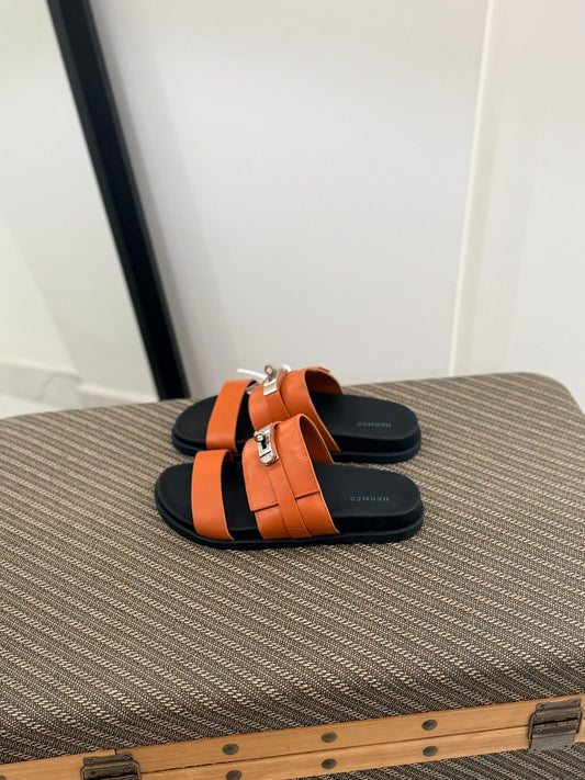 Hermès Empire Sandal (Orange Poppy / Feu)
