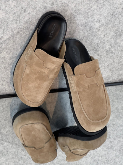 Hermès Fuze Mule(Beige / Sienne)