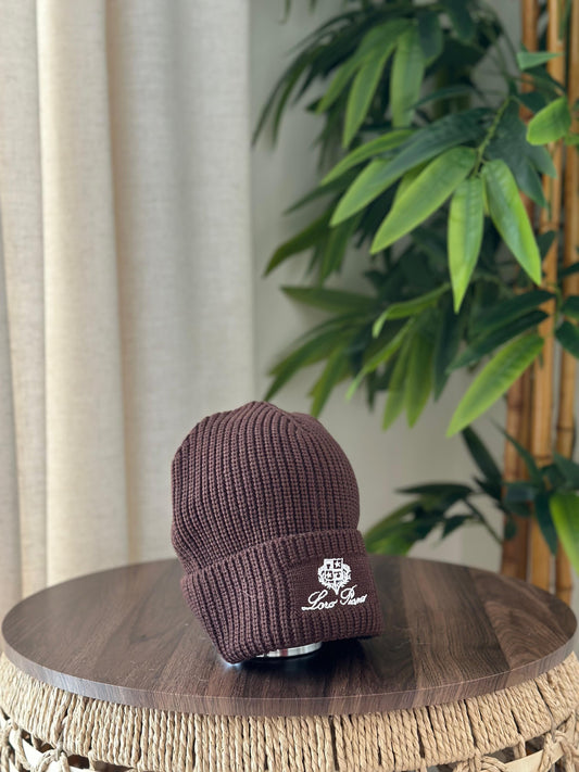 Loro Piana Rib-Knit Cashmere Beanie (Dark Brown)