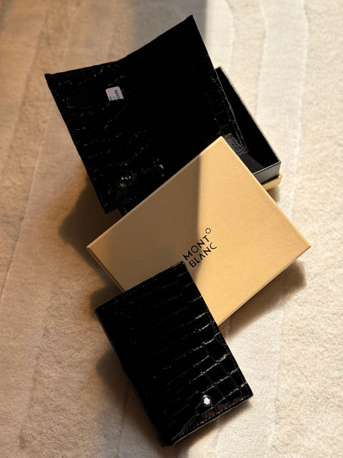 Montblanc Meisterstück Selection Croco-Embossed Card Holder / Pocket Organizer (Black)