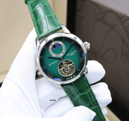 Patek Philippe Complications Sun & Moon Open Heart (Emerald Green)