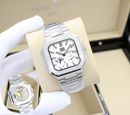 Patek Philippe Cubitus Instantaneous Grand Date, Day and Moon Phases (White Dial)