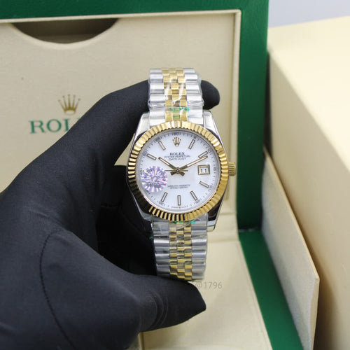 Rolex Datejust 36 (White Dial, Two-Tone Oystersteel and Yellow Gold)