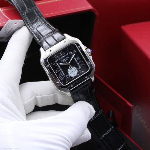 Cartier Santos de Cartier Dual Time (Black Dial)