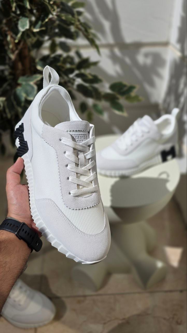 Hermes White Casual Sneakers