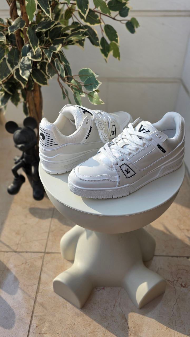 Louis Vuitton White Embellished Sneakers