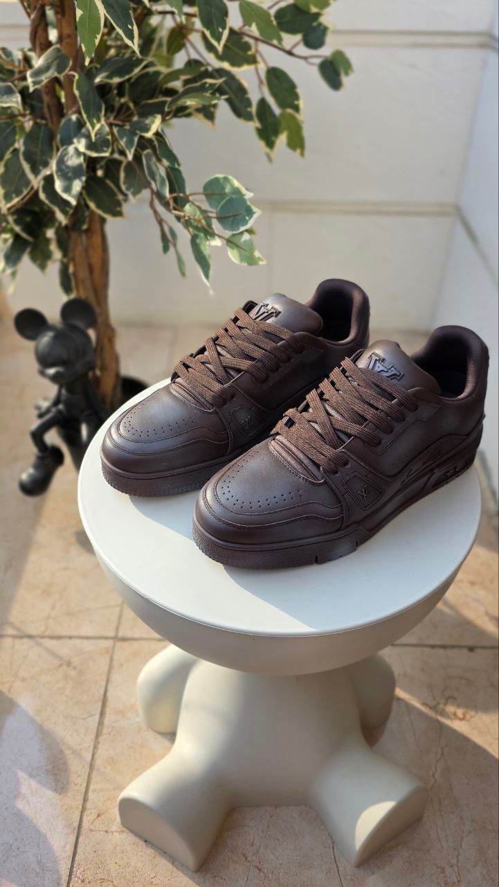 Louis Vuitton Brown Leather Sneakers