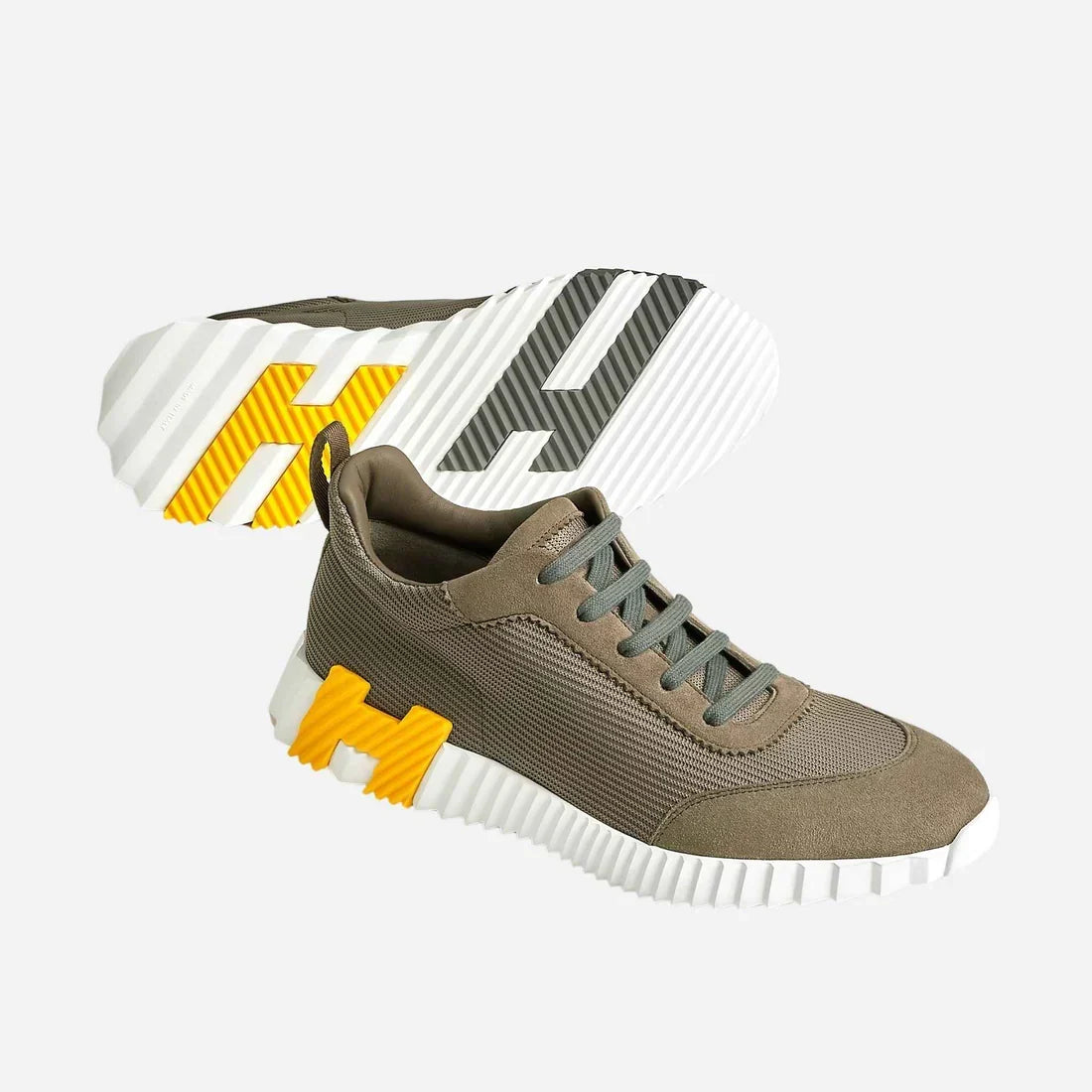 Bouncing Sneaker Technical Mesh Suede Men