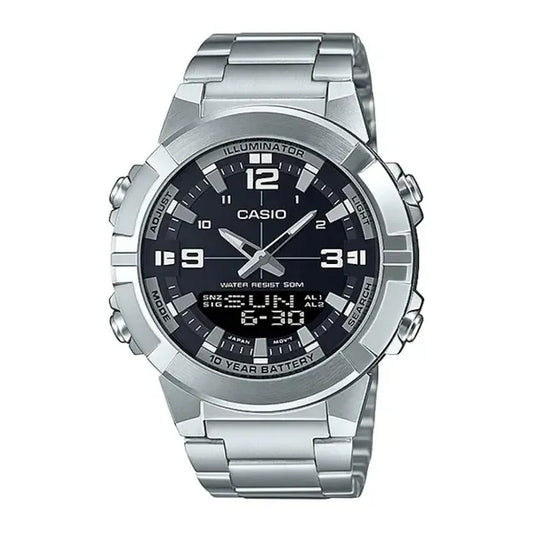 CASIO ANALOGUE DIGITAL MENS STAINLESS STEEL