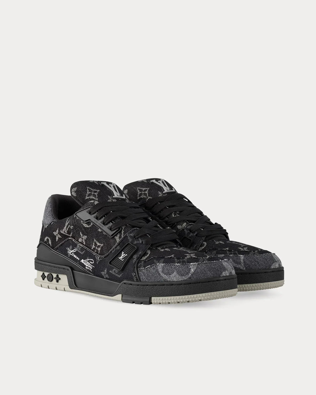 Louis Vuitton – LV Trainer Monogram Denim Black Low Top Sneakers